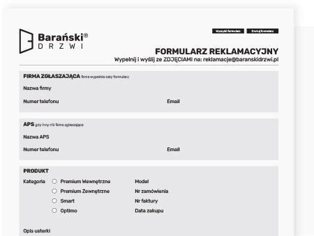 formularz reklamacyjny